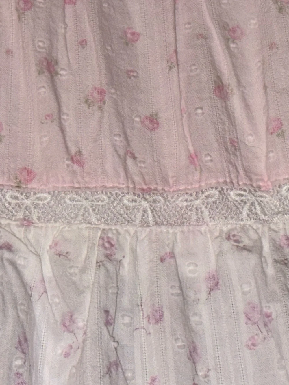 NWT LoveShackFancy X Target Tiered Smocked Ruffle Dress Sz 12/14 Pink White Bows